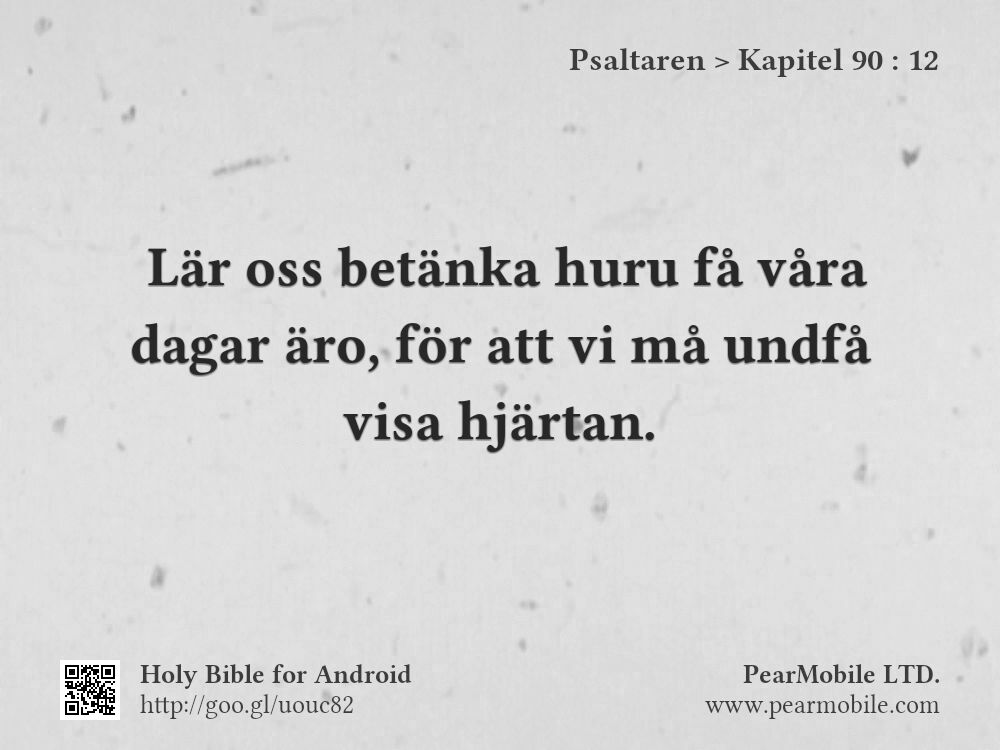Psaltaren, Kapitel 90:12